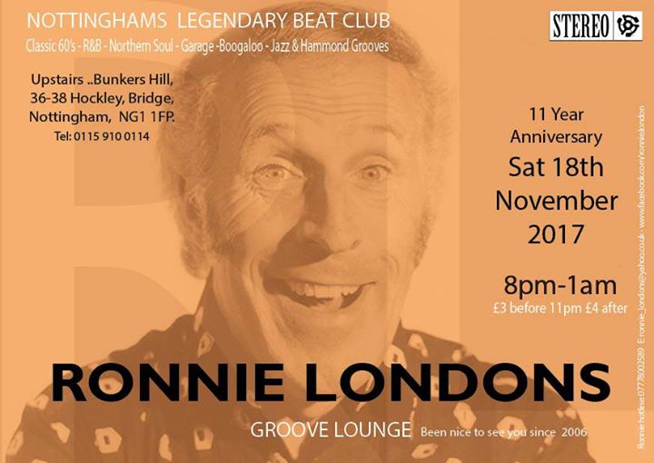 Ronnie Londons Groove Lounge - 18/11/17