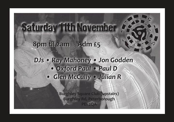 The Jelly Roll, Peterborough 11/11/17- DJs Ray Mahoney, Jon Godden, Oxford Paul, Paul D, Glen McCully & Julian R
