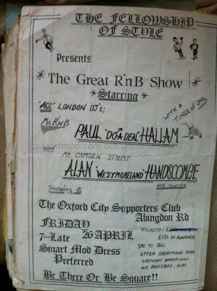 The Fellowship Of Style - DJs Alan Handscombe & Paul Hallam 1980s Mod Event Aylesbury