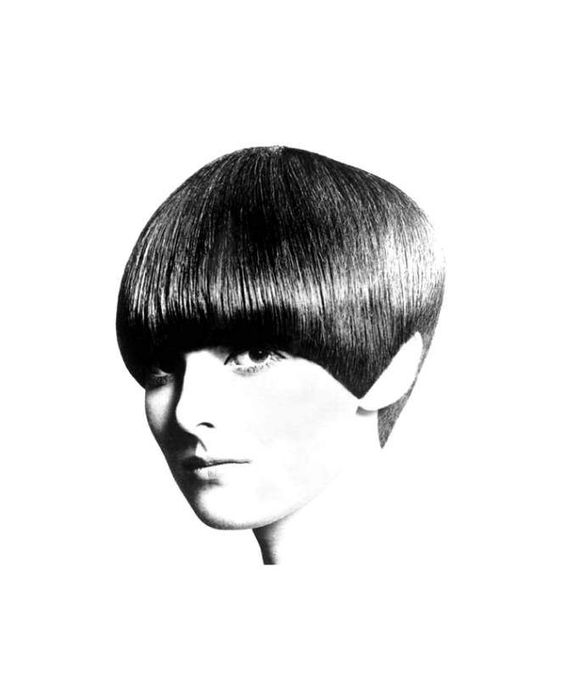 The five point bob, Vidal Sassoon cut - Grace Coddington 1965