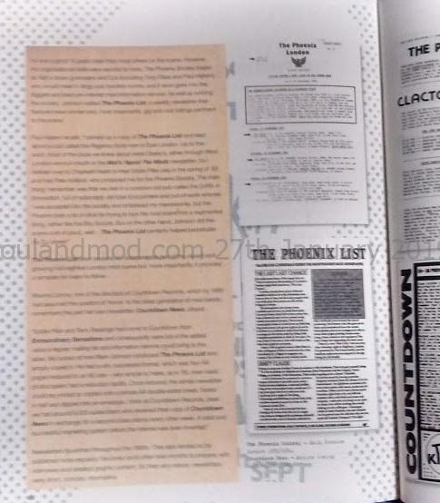 Modzines The Phoenix List Mark johnson 1983/1984