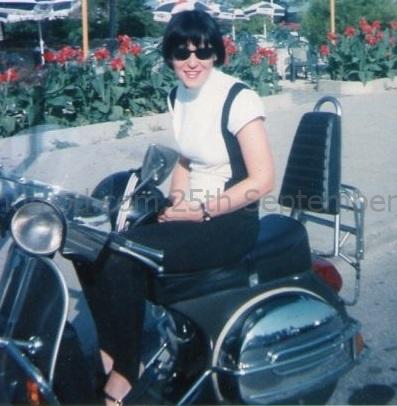 Clelia Lucchitta Italian Mod Girl circa 1990s at a Mod Rally in Lignano Sabbiadoro