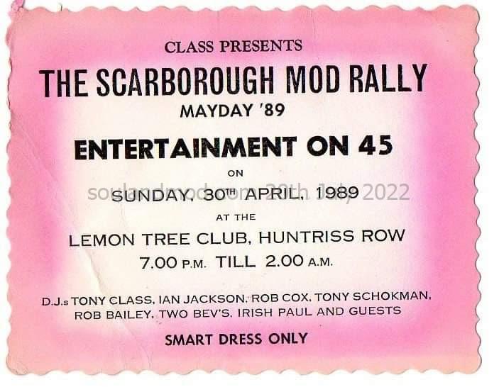 CCI Scarborough Mod Rally 1989 - Tony Schokman.