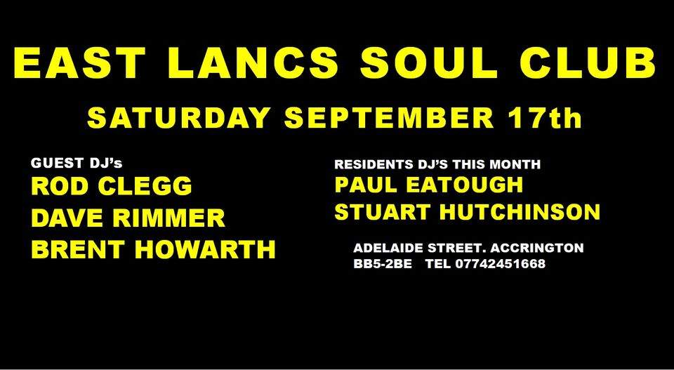 East Lancs Soul Club - 17/09/22