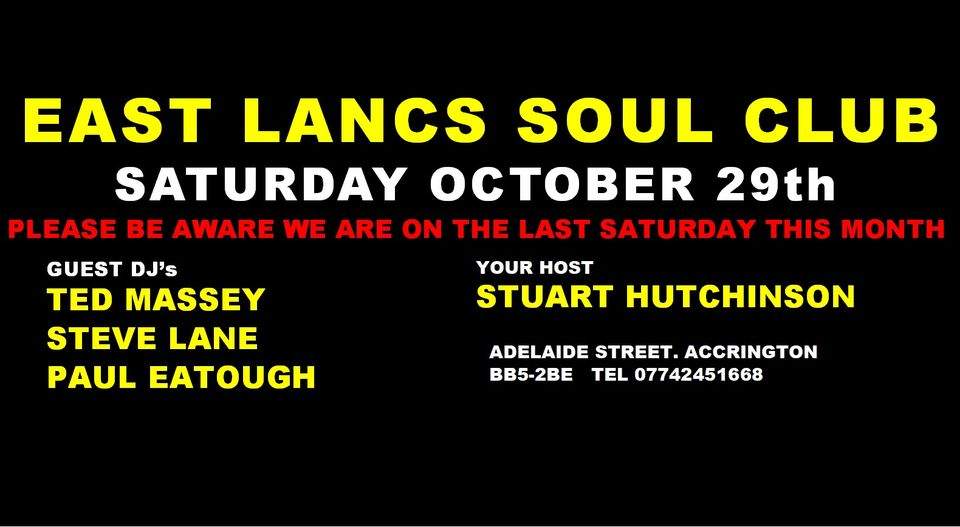 East Lancs Soul Club - 29/10/22