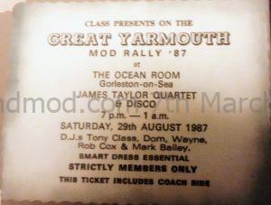 CCI Great Yarmouth Mod Rally -James Taylor Quartet (August 1987)